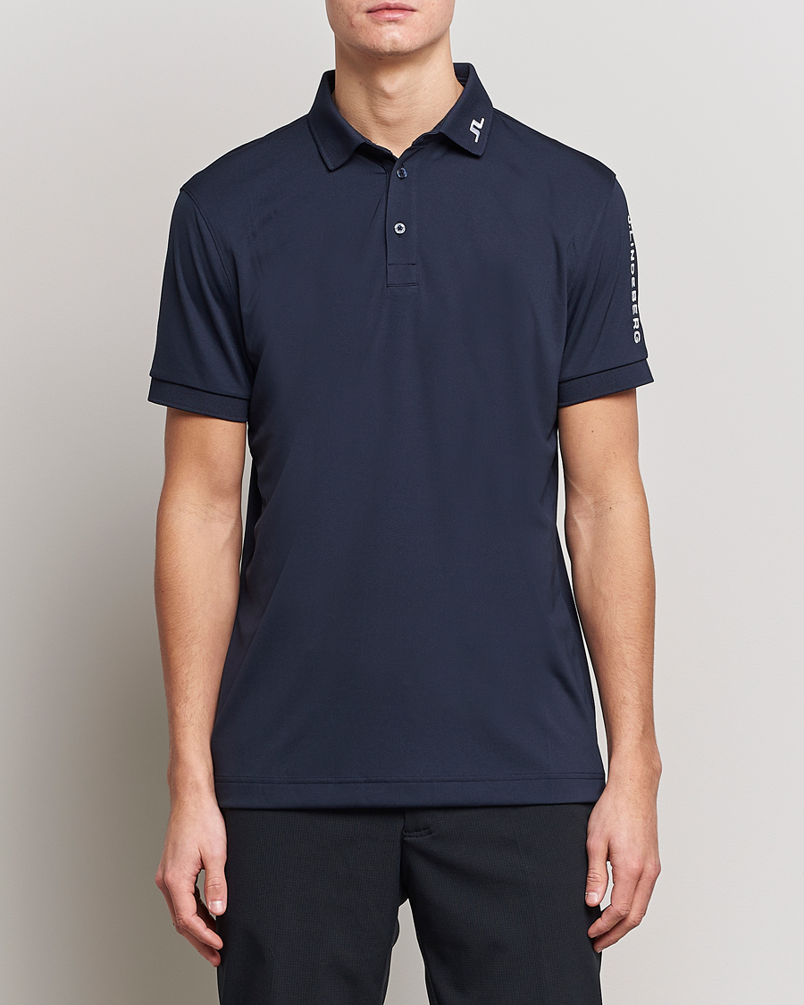 Heren | Polo's | J.Lindeberg | Regular Fit Tour Tech Stretch Polo Navy
