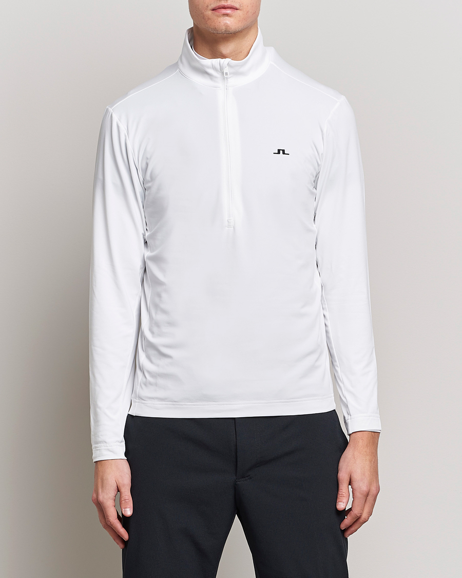 Heren | Truien | J.Lindeberg | Luke Jersey Half Zip White