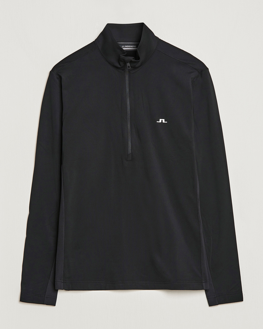 Heren | Truien | J.Lindeberg | Luke Jersey Half Zip Black