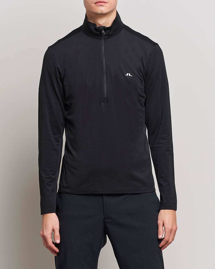 Heren | Half-zip | J.Lindeberg | Luke Jersey Half Zip Black