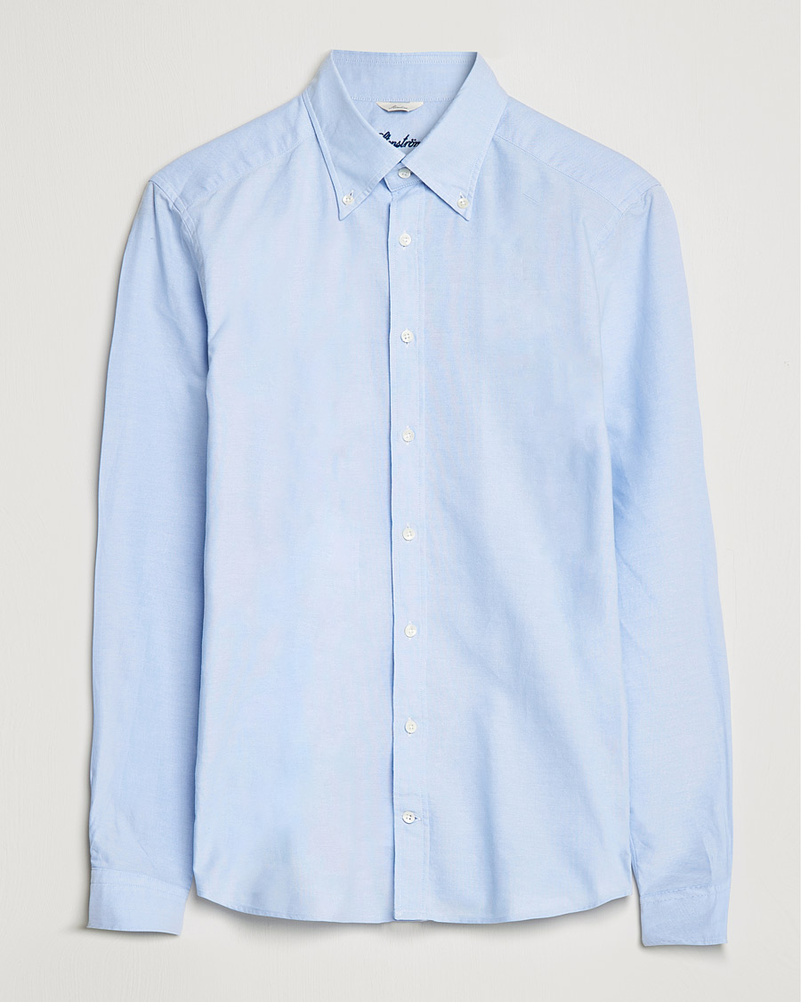 Heren | Overhemden | Stenströms | Slimline Oxford Shirt Light Blue