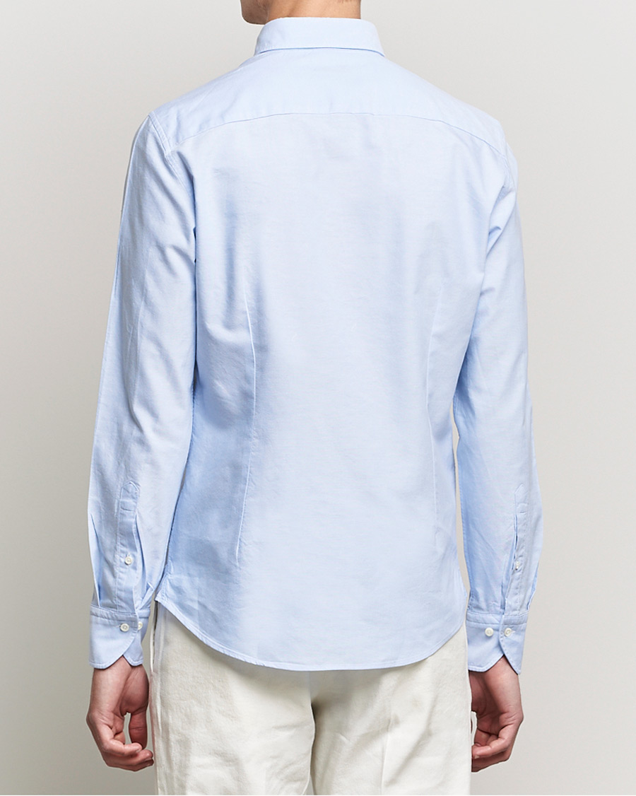 Heren | Overhemden | Stenströms | Slimline Oxford Shirt Light Blue