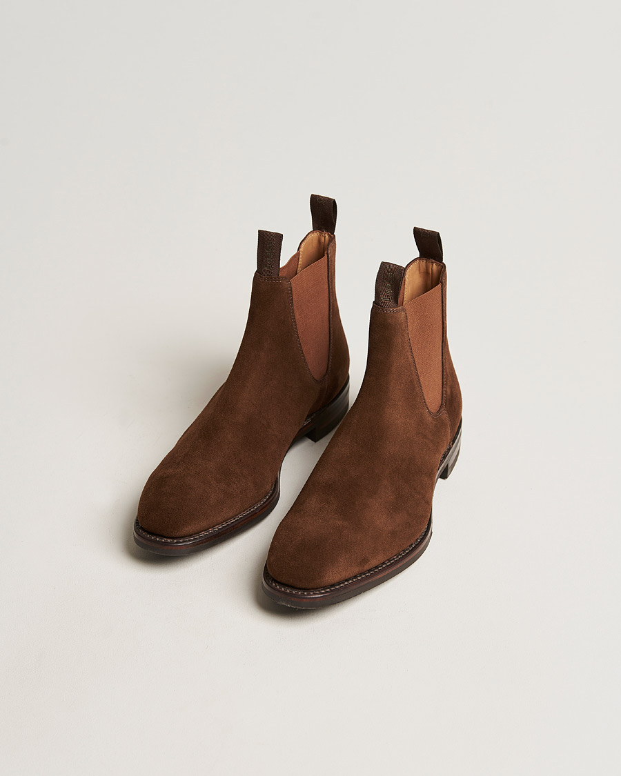 Heren | Business & Beyond | Loake 1880 | Chatsworth Chelsea Boot Tobacco Suede