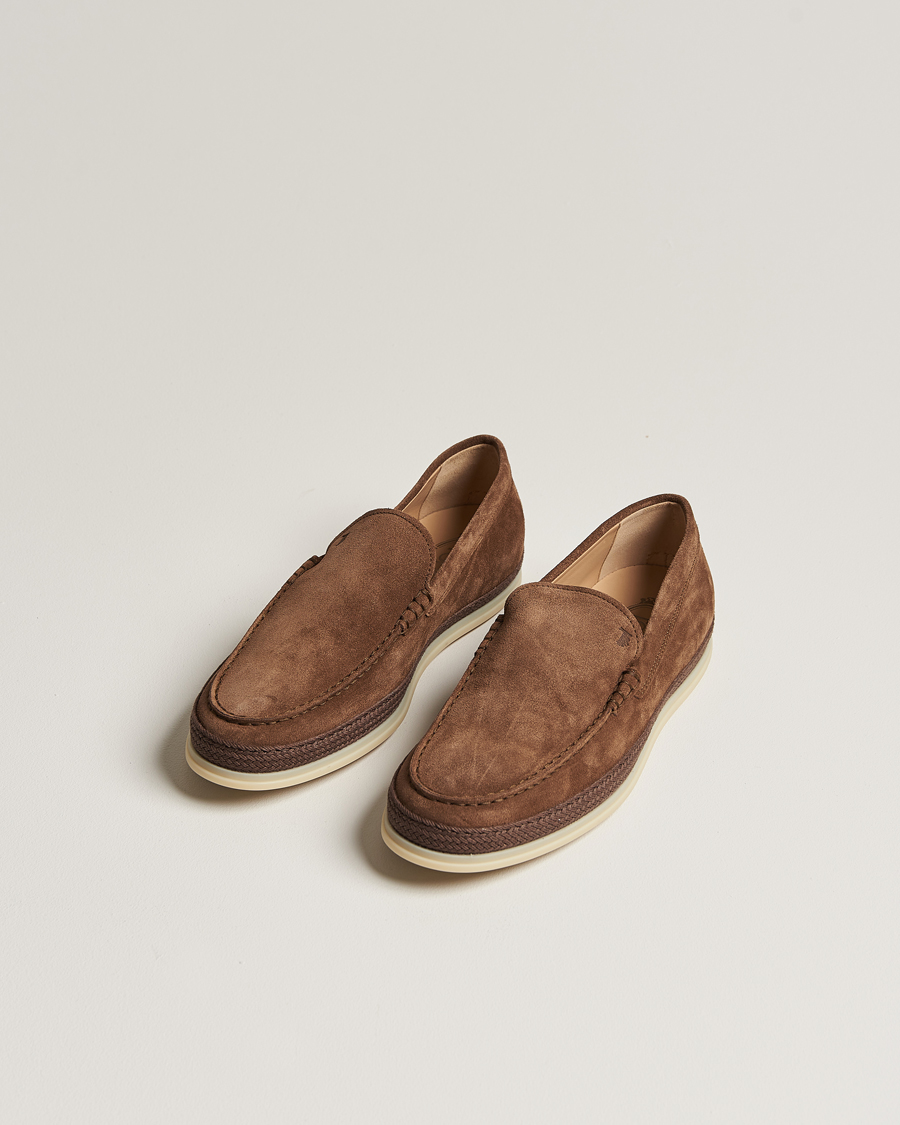 Heren | Instappers | Tod's | Raffia Loafer Brown Suede