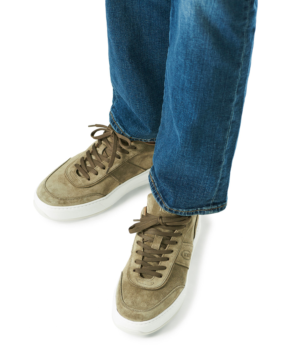 Heren | Tod's Cassetta Alta Sneaker Taupe Suede | Tod's | Cassetta Alta Sneaker Taupe Suede