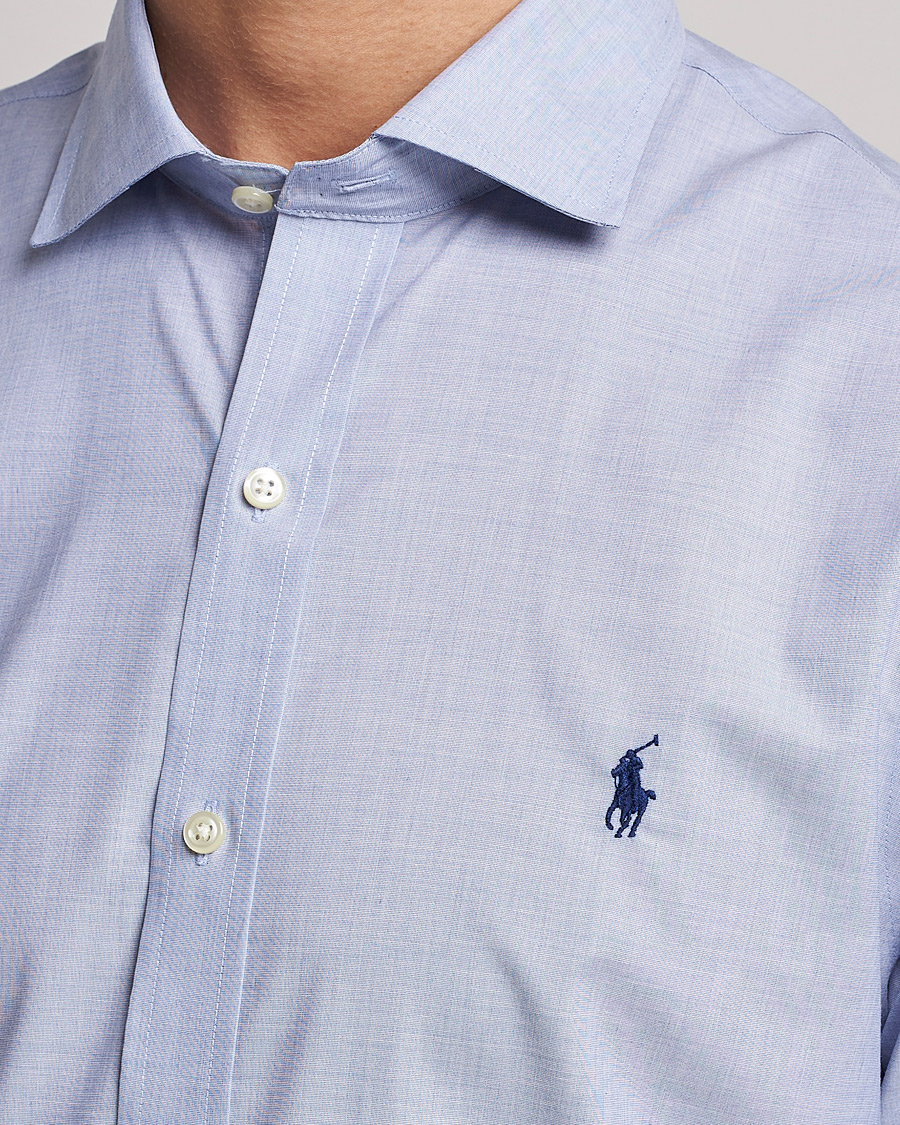 Heren | Overhemden | Polo Ralph Lauren | Slim Fit Poplin Cut Away Dress Shirt Light Blue