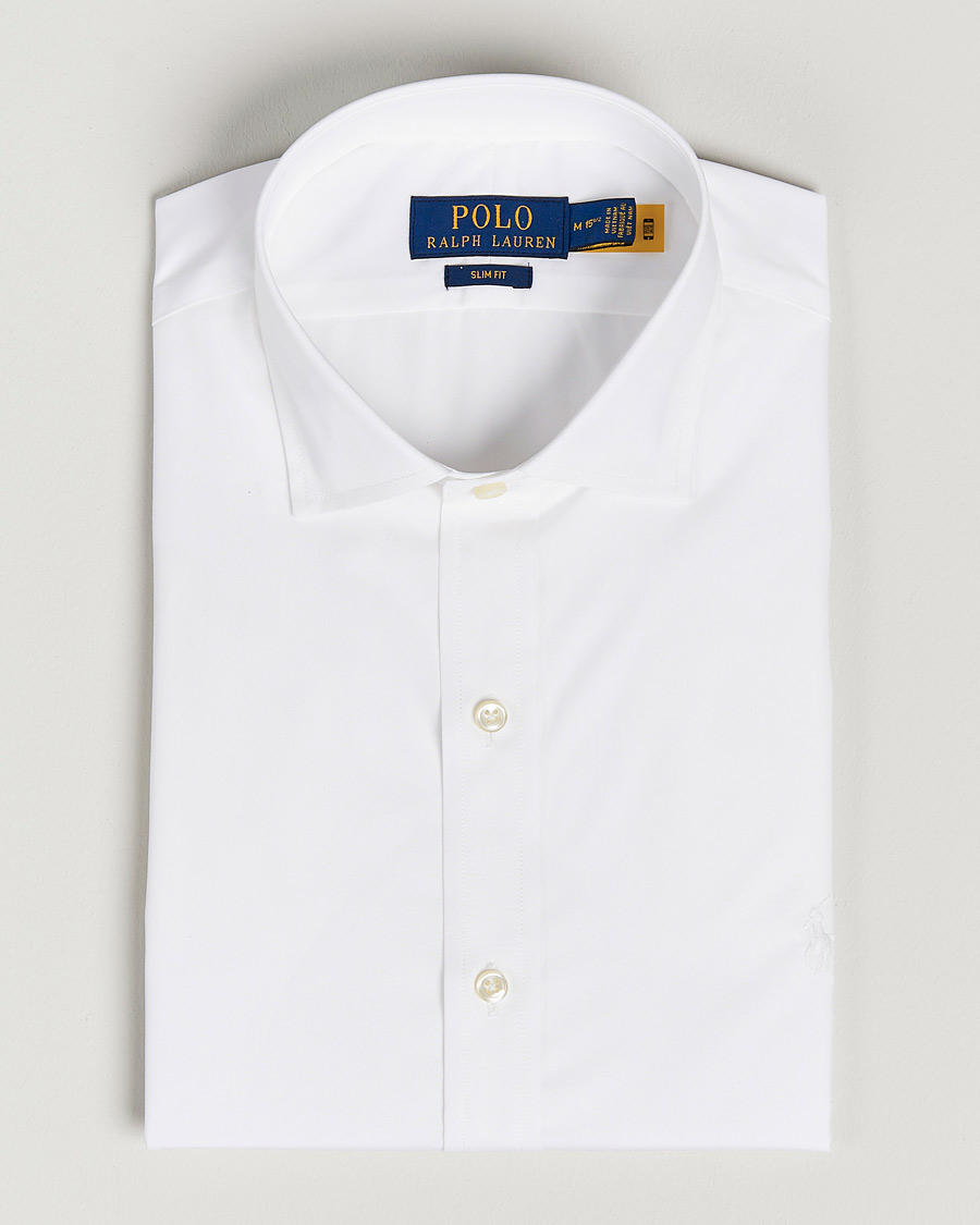 Heren | Overhemden | Polo Ralph Lauren | Slim Fit Poplin Cut Away Dress Shirt White