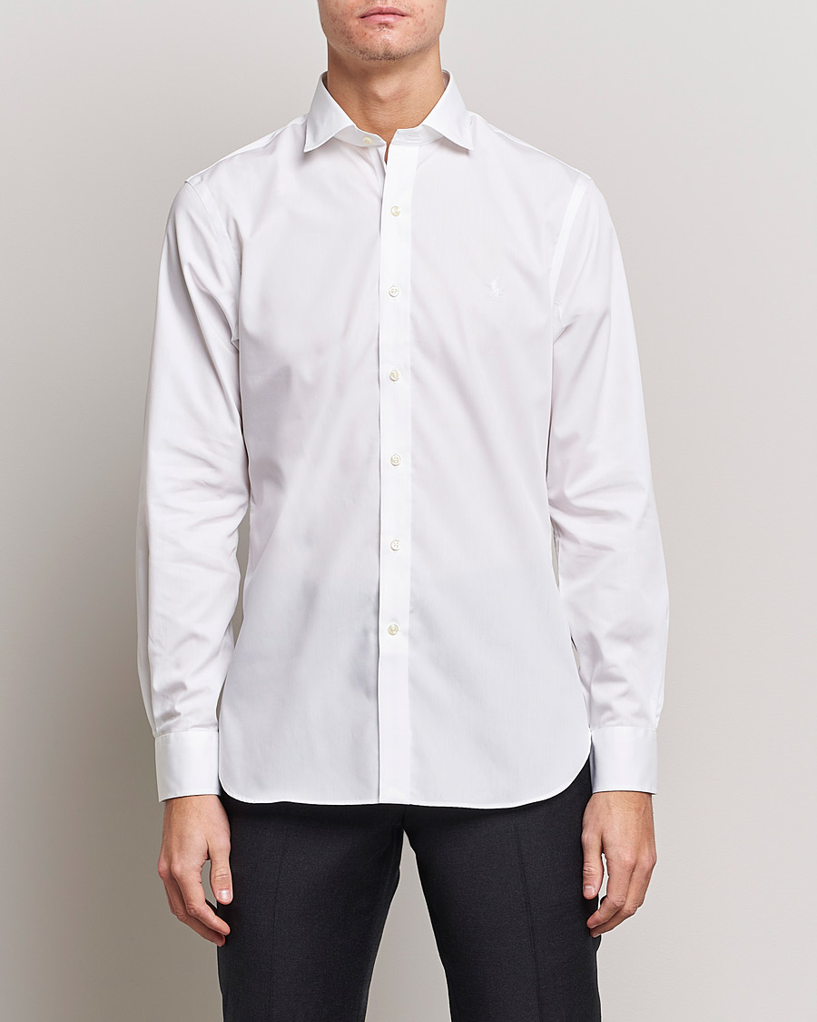 Heren | Zakelijke overhemden | Polo Ralph Lauren | Slim Fit Poplin Cut Away Dress Shirt White