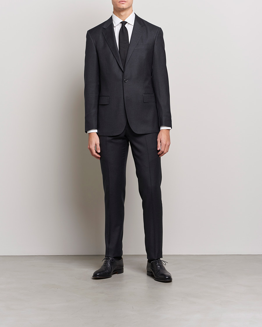 Heren | Polo Ralph Lauren Classic Wool Twill Suit Charcoal | Polo Ralph Lauren | Classic Wool Twill Suit Charcoal