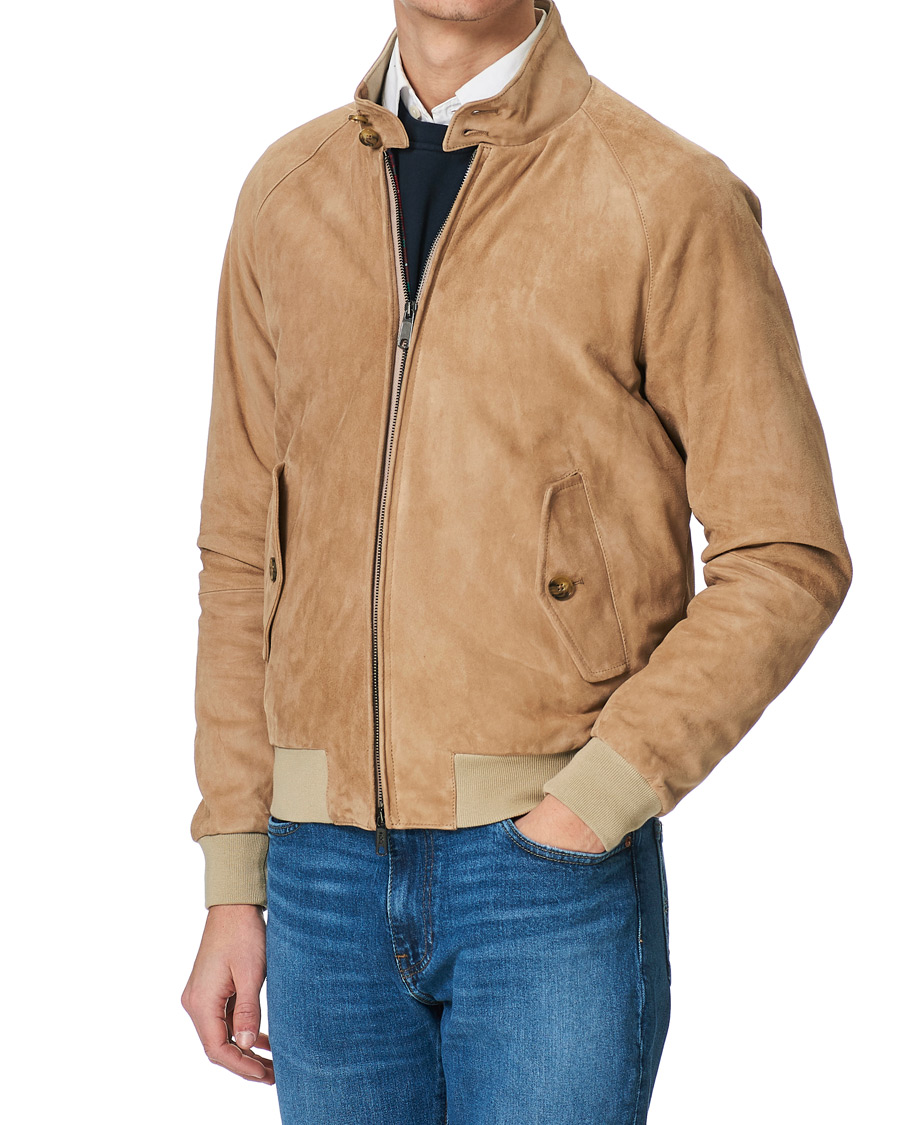 Heren | Jassen | Baracuta | G9 Suede Jacket Sand Stone