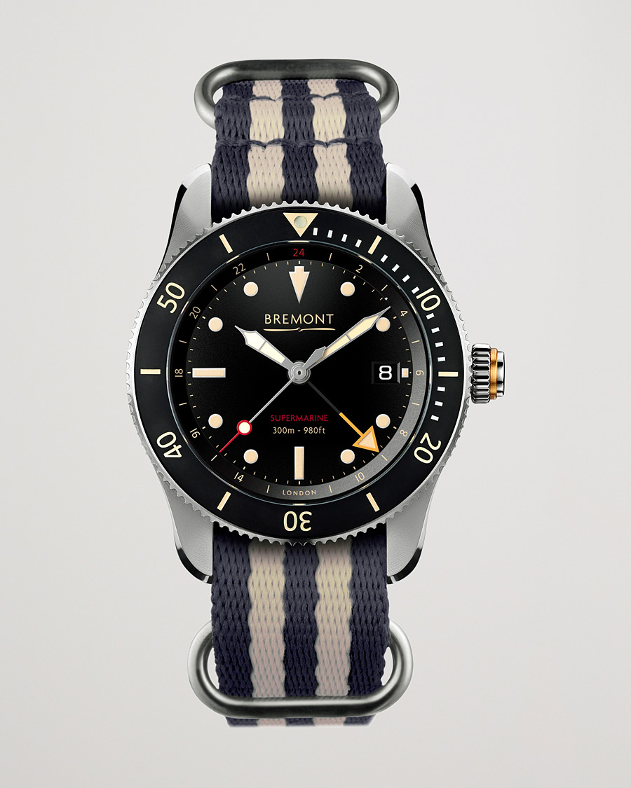 Heren | Bremont S302 Supermarine GMT Nato 40mm Black Dial | Bremont | S302 Supermarine GMT Nato 40mm Black Dial