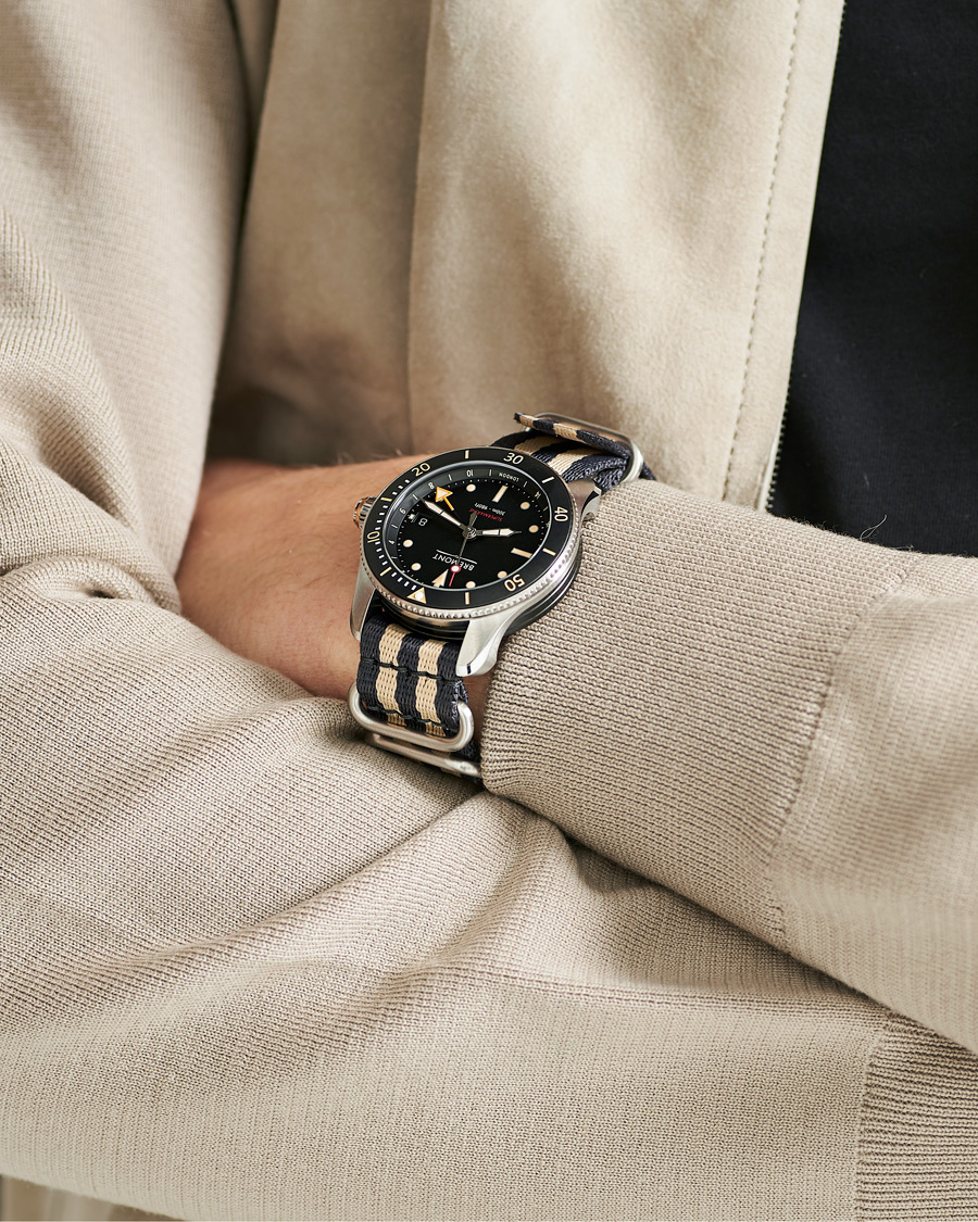 Heren | Bremont S302 Supermarine GMT Nato 40mm Black Dial | Bremont | S302 Supermarine GMT Nato 40mm Black Dial