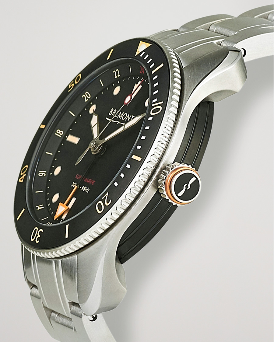 Heren | Bremont S302 Supermarine GMT 40mm Steel Bracelet Black Dial | Bremont | S302 Supermarine GMT 40mm Steel Bracelet Black Dial