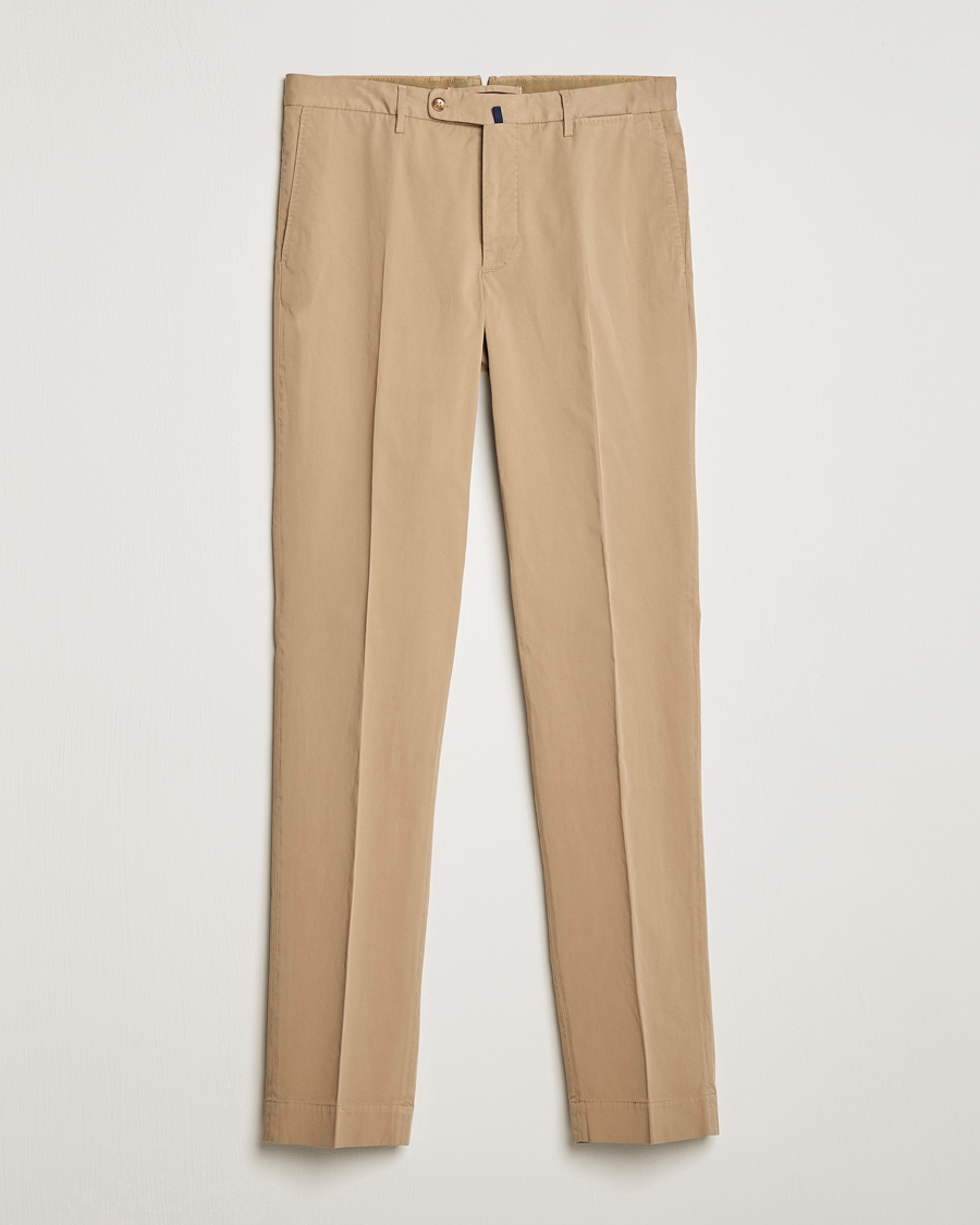 Heren | Broeken | Incotex | Regular Fit Comfort Chinos Beige