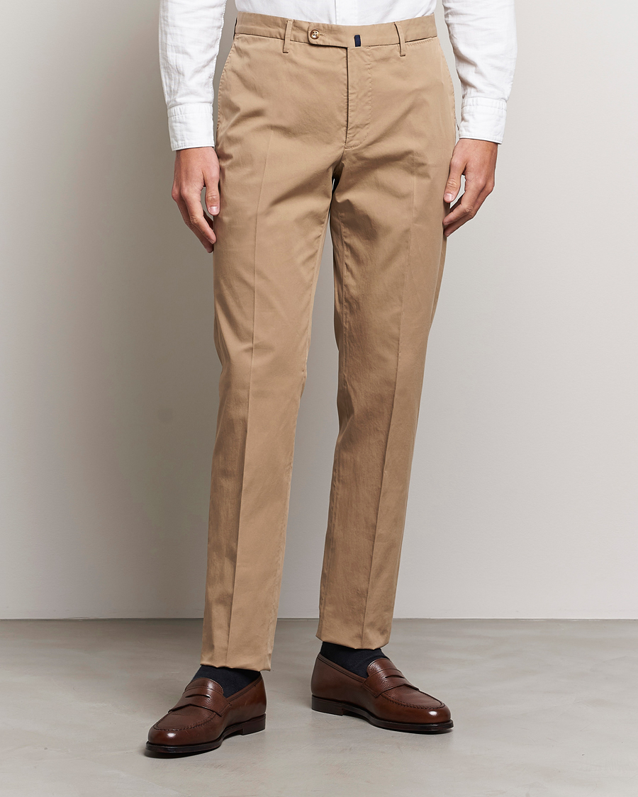 Heren | Broeken | Incotex | Regular Fit Comfort Chinos Beige