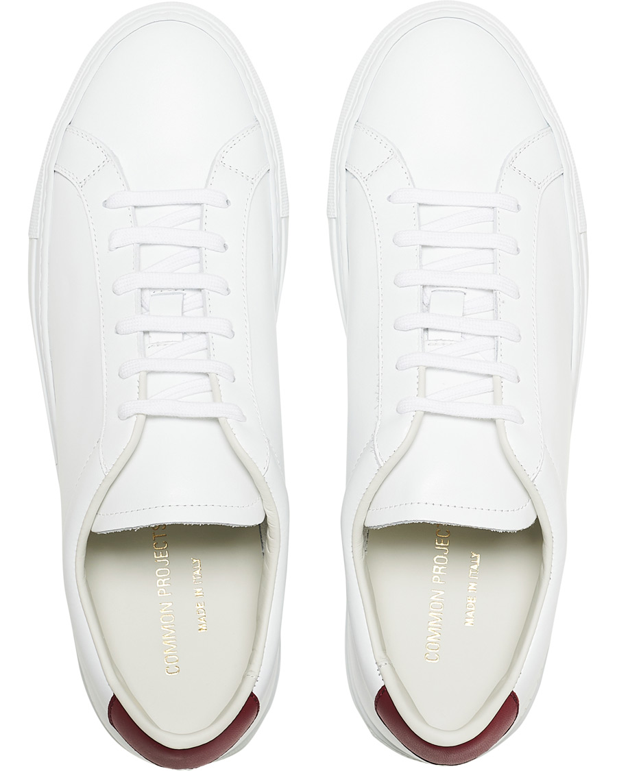 Heren | Common Projects Retro Low Sneaker White/Red | Common Projects | Retro Low Sneaker White/Red