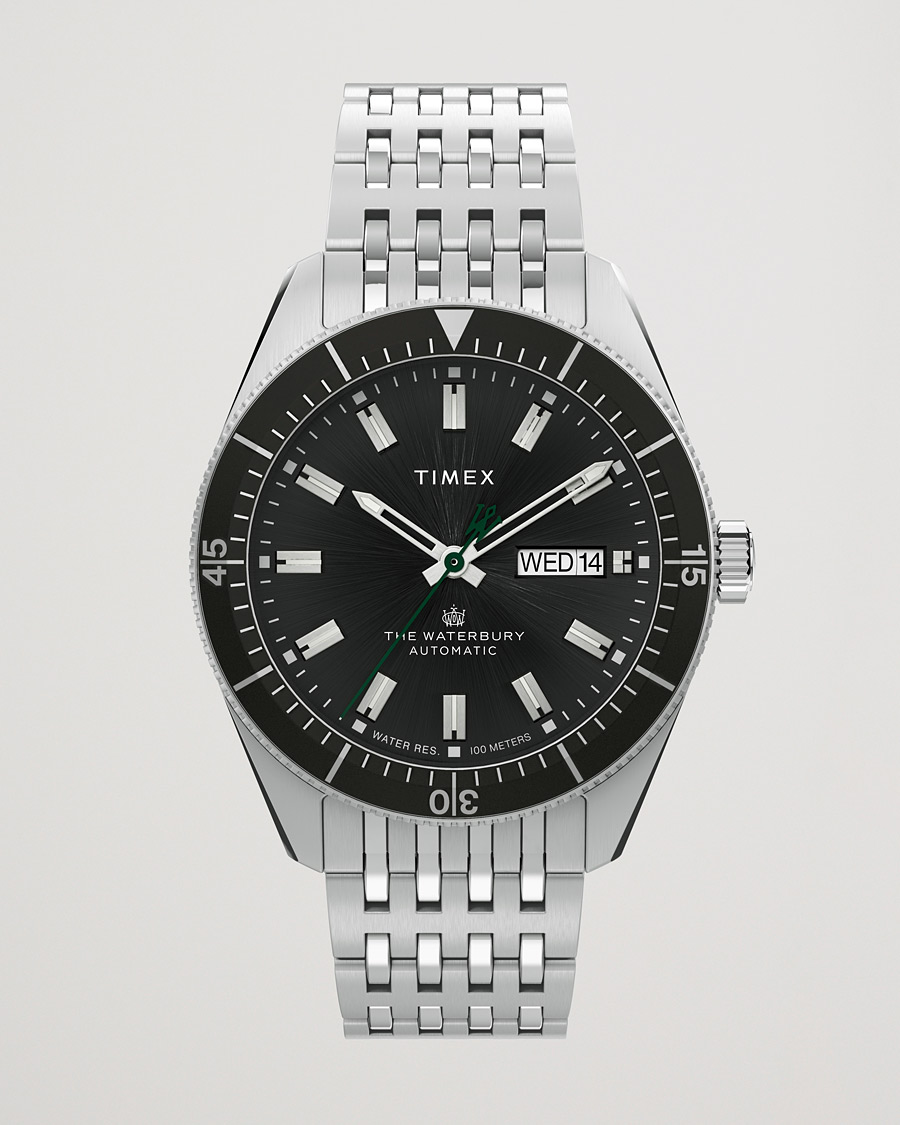Heren | Timex Waterbury Diver Automatic 40mm Steel/Black Dial | Timex | Waterbury Diver Automatic 40mm Steel/Black Dial