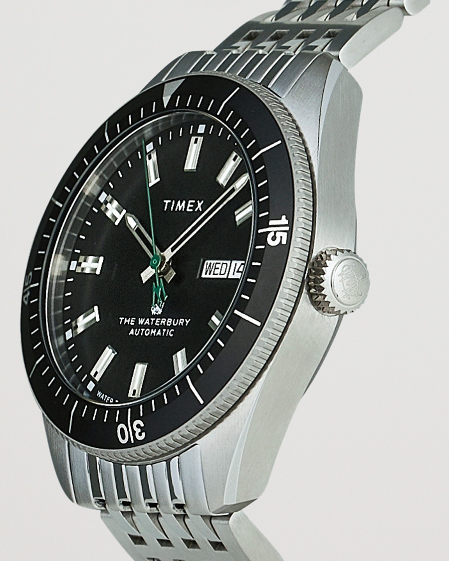 Heren | Timex Waterbury Diver Automatic 40mm Steel/Black Dial | Timex | Waterbury Diver Automatic 40mm Steel/Black Dial