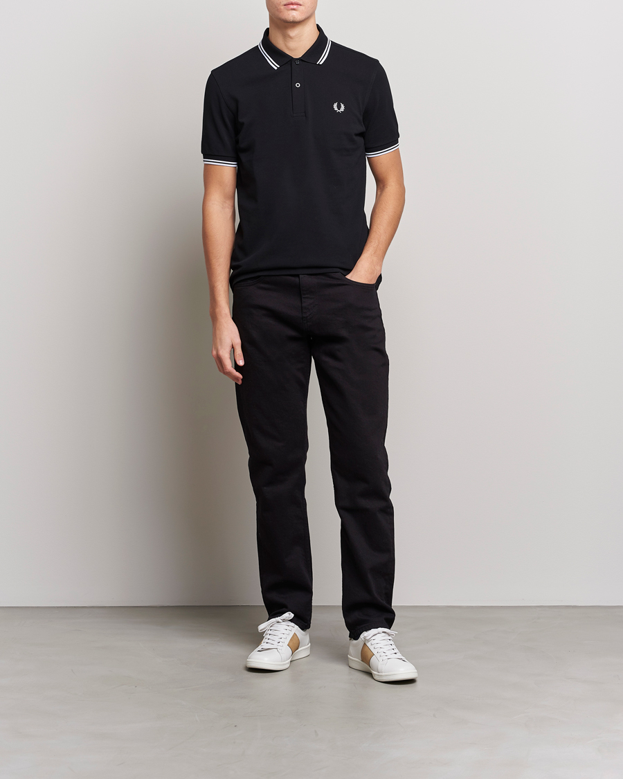 Heren | Polo's | Fred Perry | Twin Tipped Polo Shirt Black