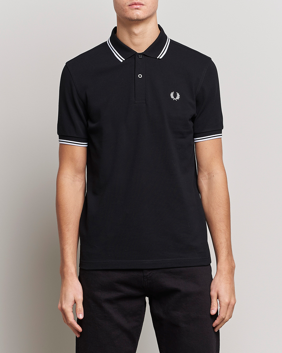 Heren | Polo's | Fred Perry | Twin Tipped Polo Shirt Black