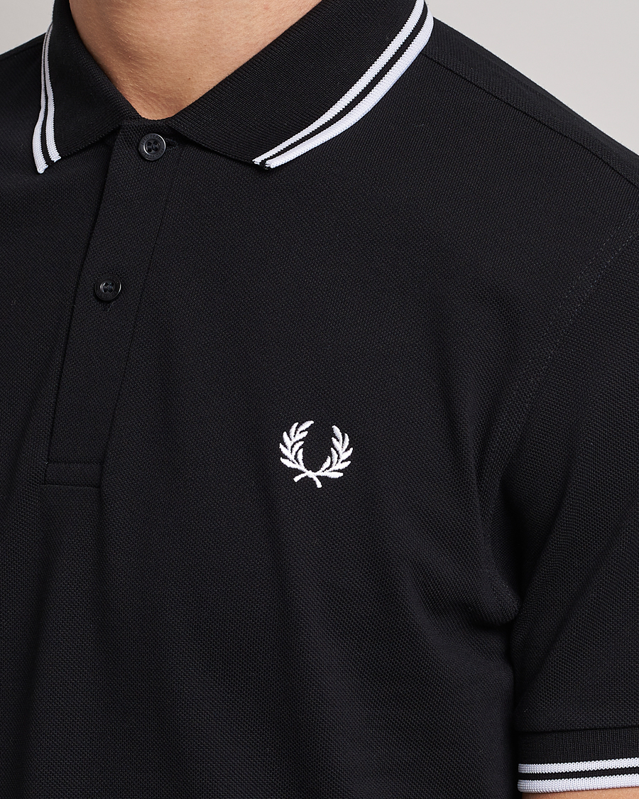 Heren | Polo's | Fred Perry | Twin Tipped Polo Shirt Black