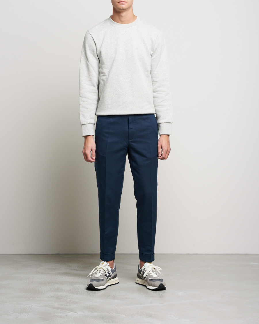 Heren | Broeken | Filippa K | Terry Linen Trousers Navy