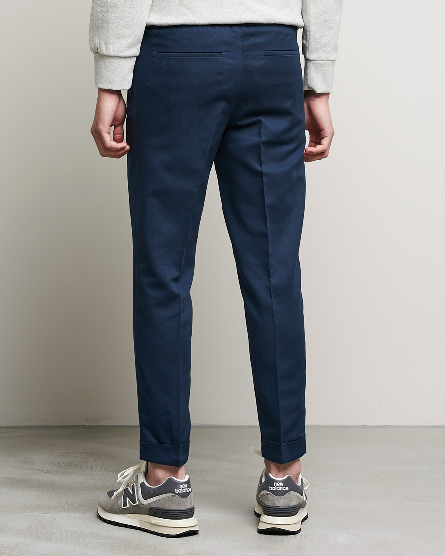 Heren | Broeken | Filippa K | Terry Linen Trousers Navy