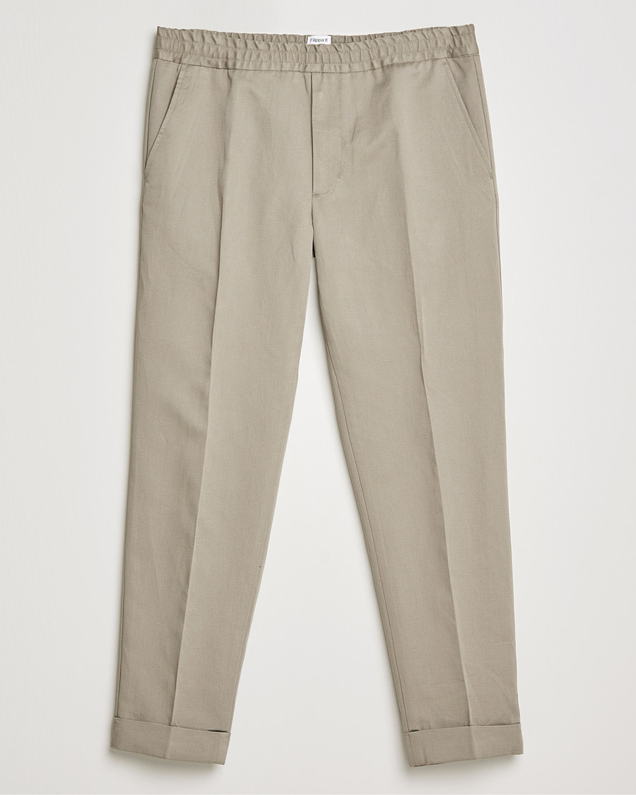 Heren | Broeken | Filippa K | Terry Linen Trousers Light Taupe