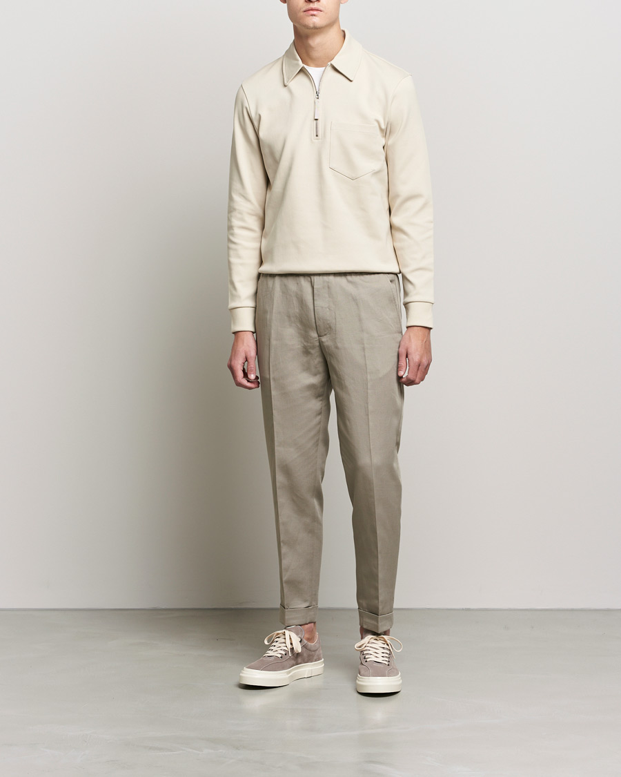 Heren | Broeken | Filippa K | Terry Linen Trousers Light Taupe