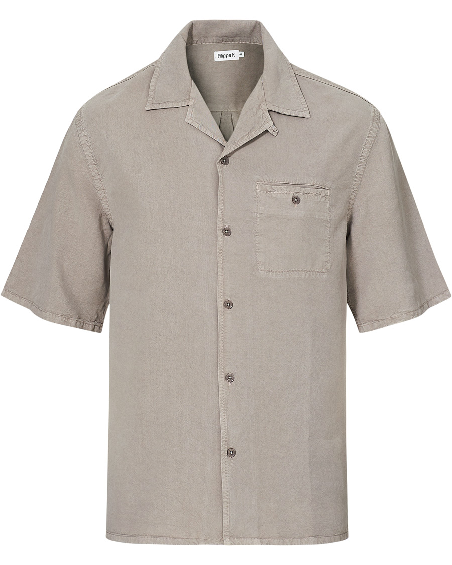 Heren | Overhemden | Filippa K | Charlie Tencel Shirt Light Taupe