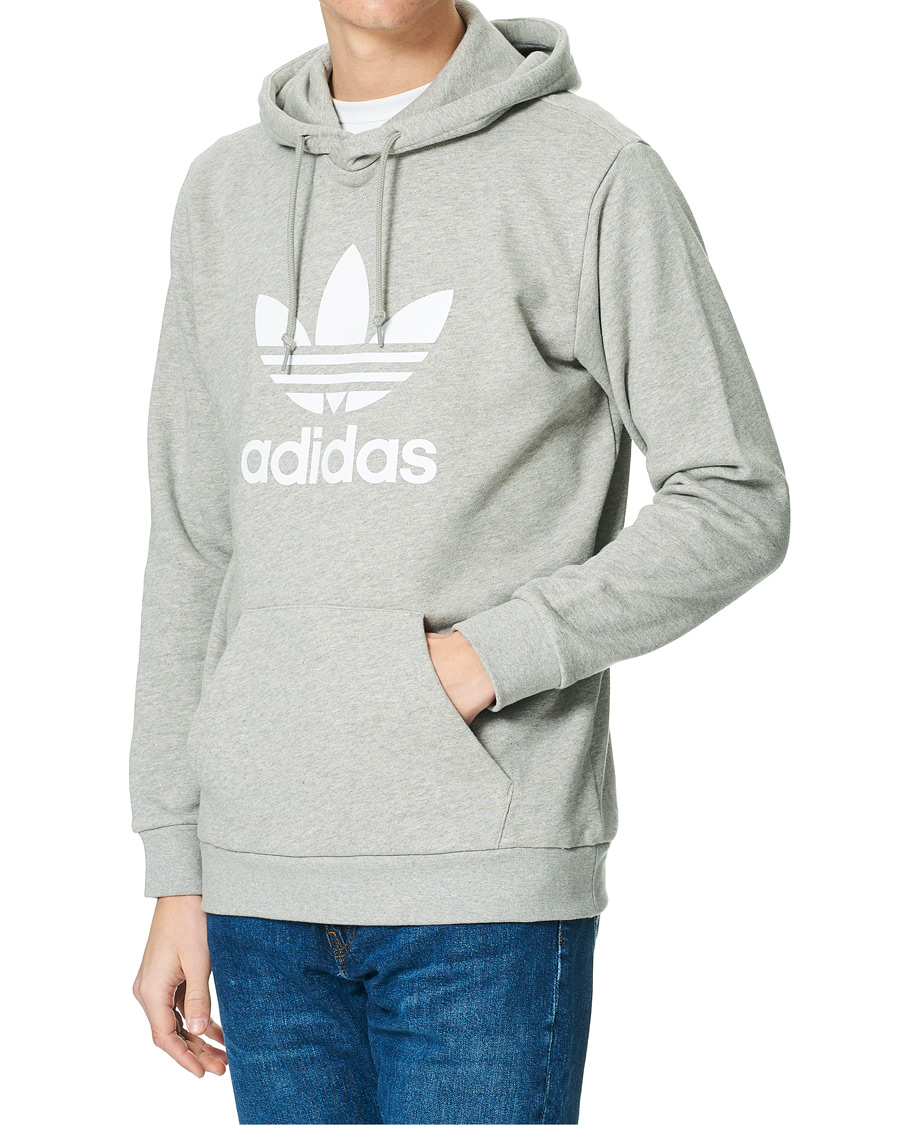 Heren | Truien | adidas Originals | Trefoil Hoodie Grey Melange