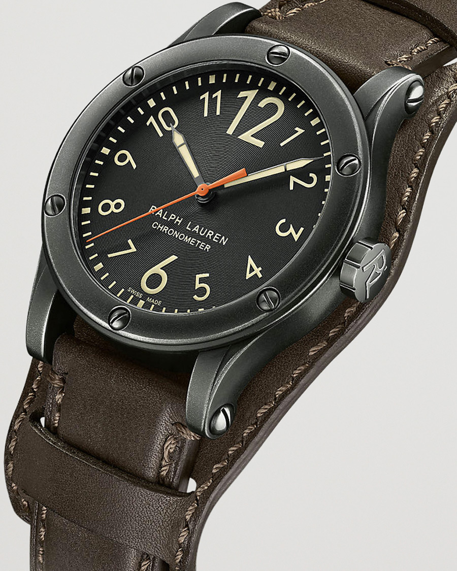 Heren | Polo Ralph Lauren 45mm Safari Chronometer Black Steel/Calf Strap | Polo Ralph Lauren | 45mm Safari Chronometer Black Steel/Calf Strap