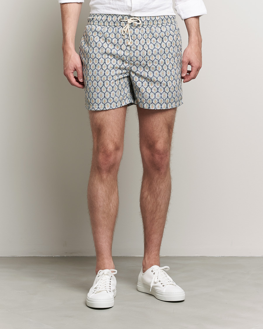 Heren |  | Ripa Ripa | Leaf Printed Swimshorts Light Green