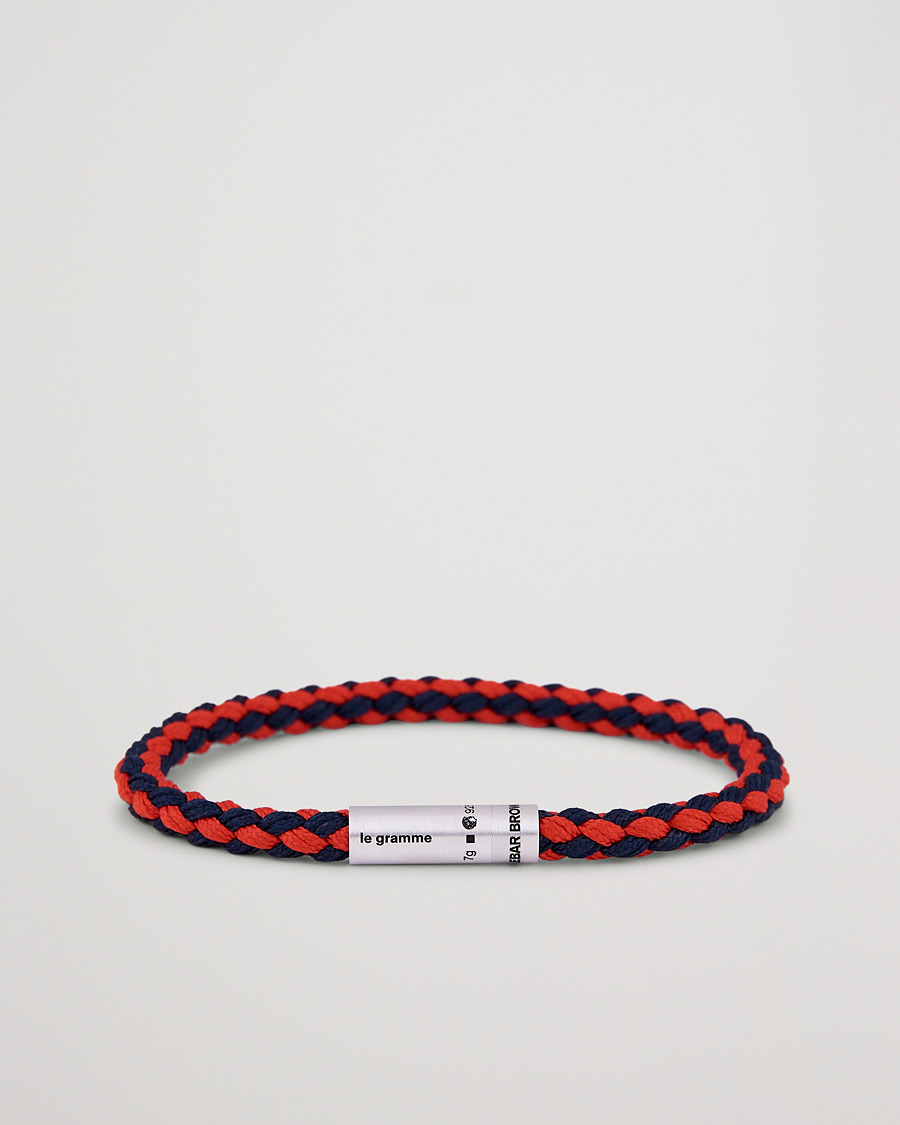 Heren | Sieraden | LE GRAMME | X Orlebar Brown Nato Bracelet Navy/Red