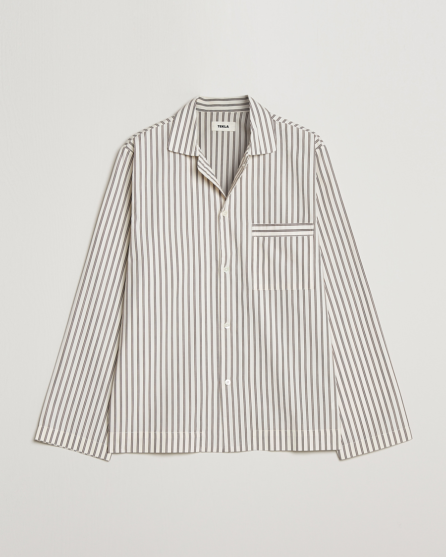 Heren | Pyjama's en gewaden | Tekla | Poplin Pyjama Shirt Hopper Stripes