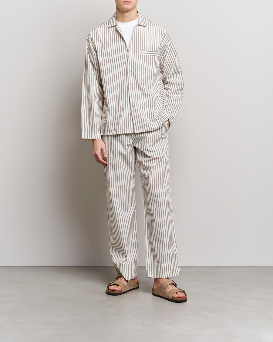 Heren | Pyjama's en gewaden | Tekla | Poplin Pyjama Shirt Hopper Stripes