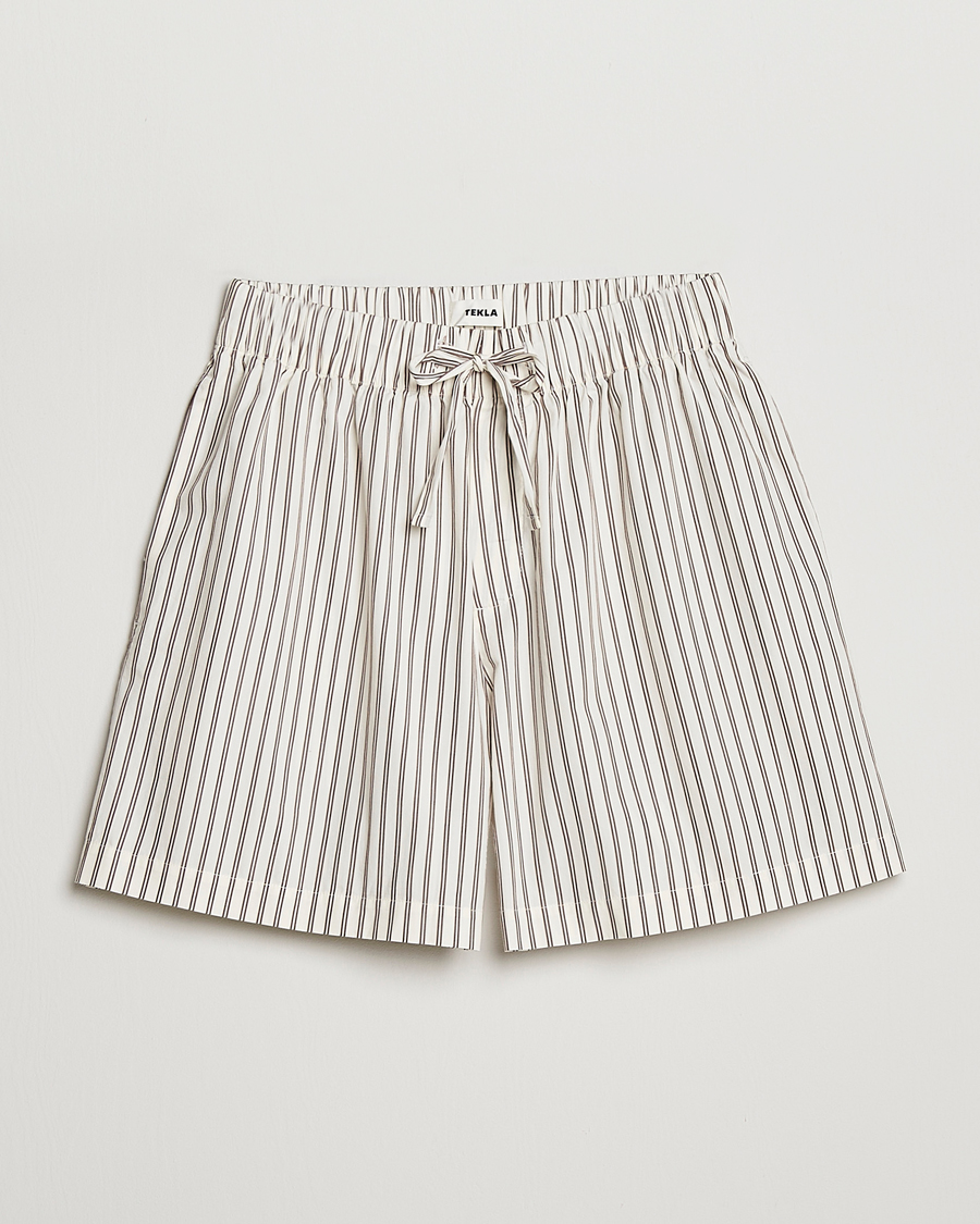 Heren | Tekla Poplin Pyjama Shorts Hopper Stripes | Tekla | Poplin Pyjama Shorts Hopper Stripes