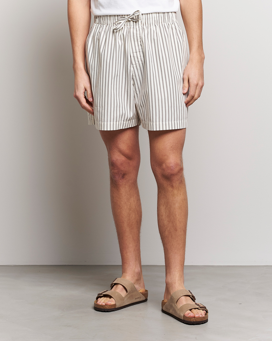 Heren | Pyjama's en gewaden | Tekla | Poplin Pyjama Shorts Hopper Stripes