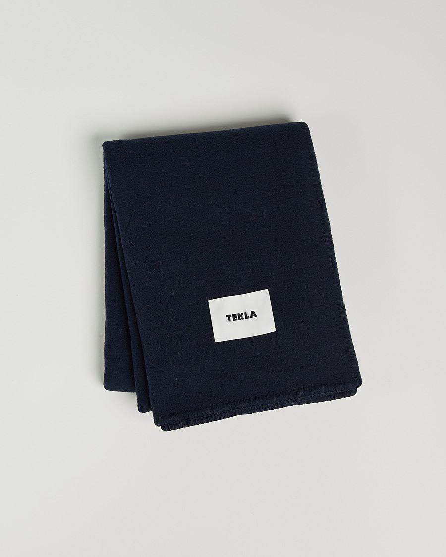 Heren | Tekla Merino Wool Blanket Dark Blue | Tekla | Merino Wool Blanket Dark Blue