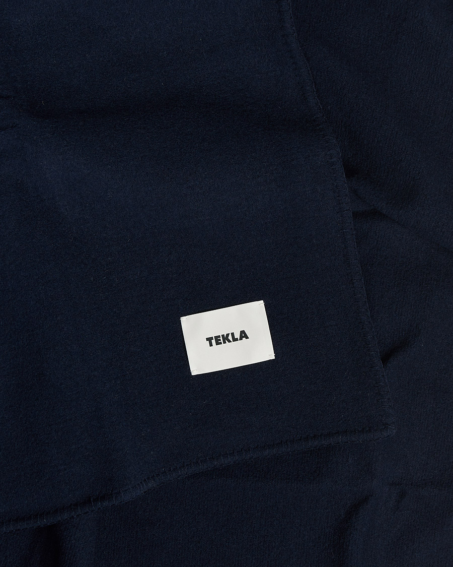 Heren | Stoffen | Tekla | Merino Wool Blanket Dark Blue