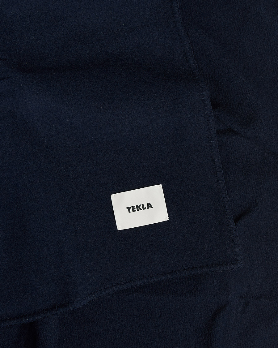 Heren |  | Tekla | Merino Wool Blanket Dark Blue