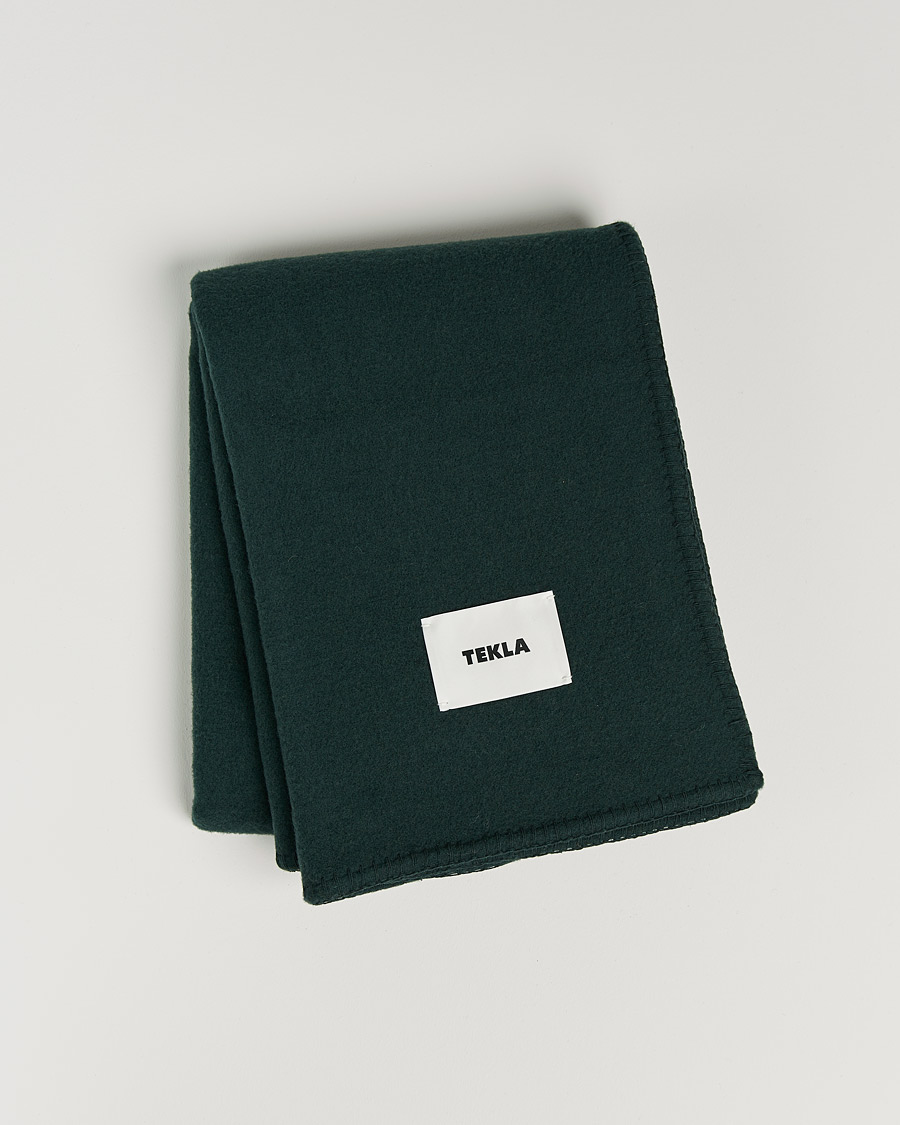 Heren | Tekla Merino Wool Blanket Dark Green | Tekla | Merino Wool Blanket Dark Green
