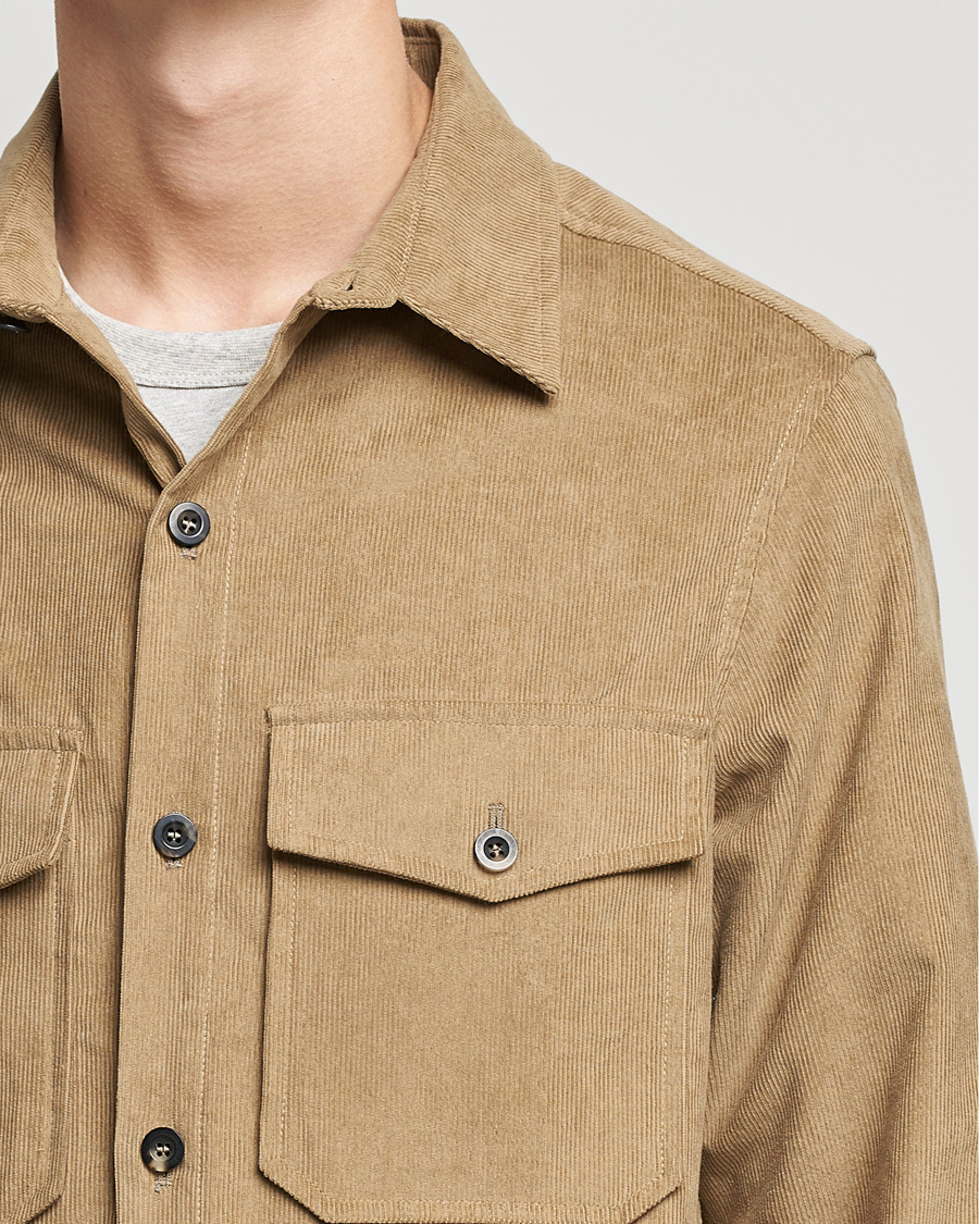 Heren | Overhemden | Private White V.C. | Patch Pocket Corduroy Overshirt Taupe
