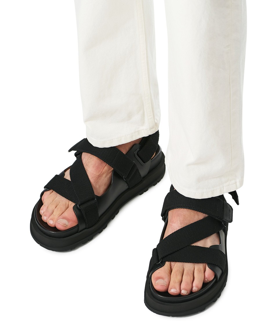 Heren | Buttero Pier Leather Sandal Black | Buttero | Pier Leather Sandal Black