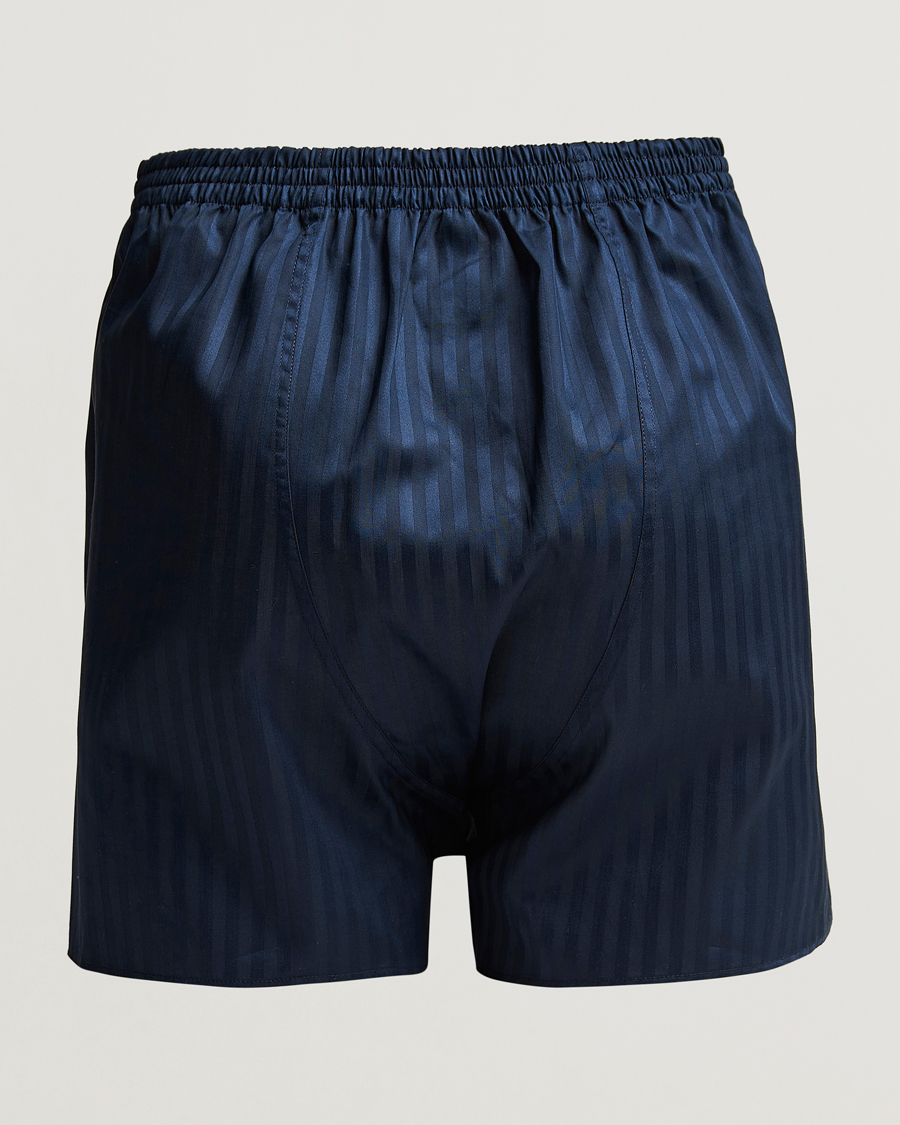 Heren | Ondergoed | Zimmerli of Switzerland | Mercerized Cotton Boxer Shorts Navy