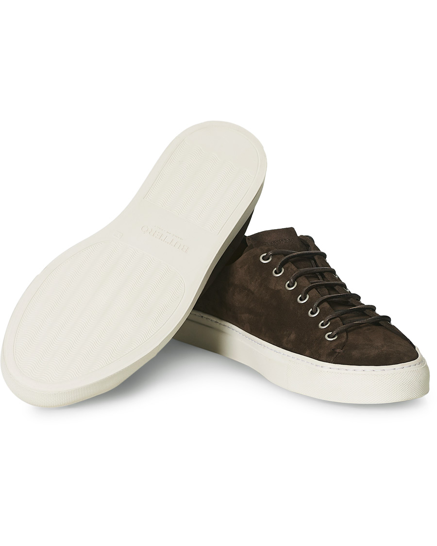 Heren | Buttero Suede Sneaker Dark Brown | Buttero | Suede Sneaker Dark Brown