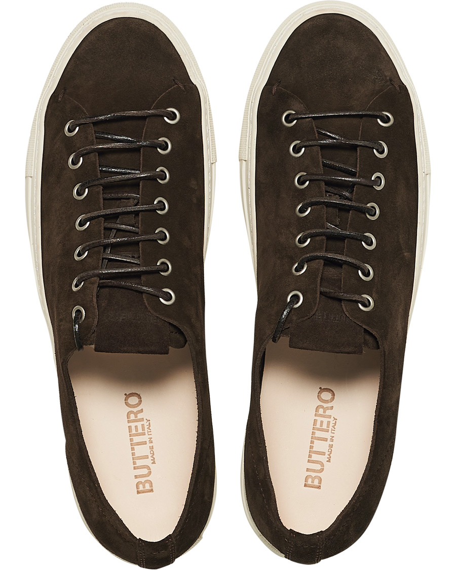 Heren | Buttero Suede Sneaker Dark Brown | Buttero | Suede Sneaker Dark Brown