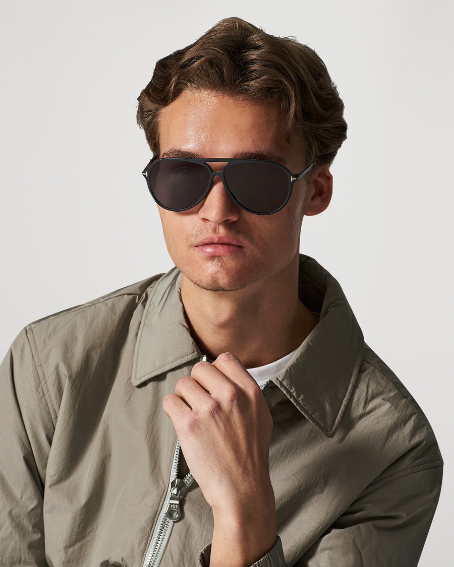 Heren | Sale Accessoires | Tom Ford | Samson Polarized Sunglasses Matte Black/Smoke