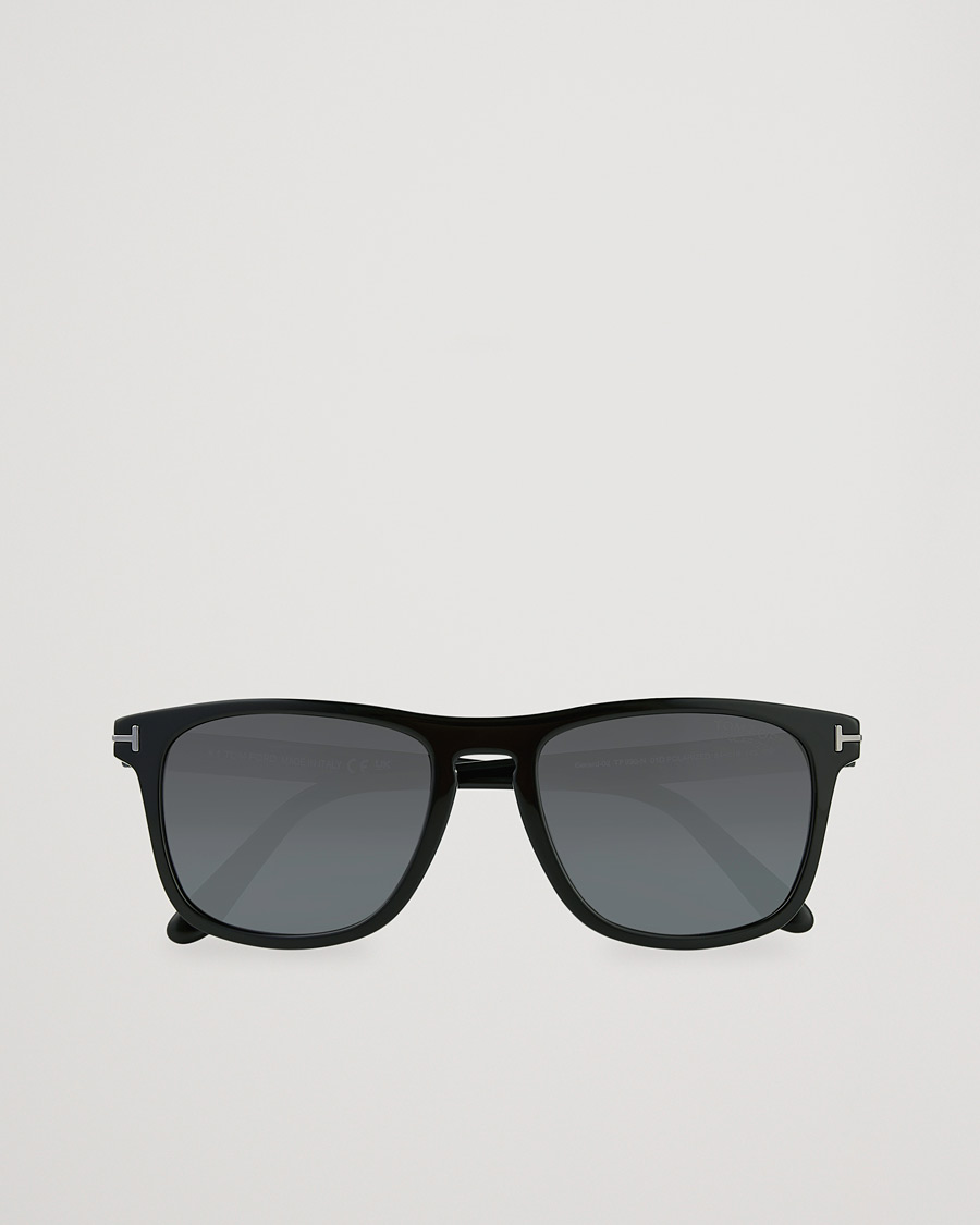 Heren | Zonnebrillen | Tom Ford | Gerard Polarized Sunglasses Shiny Black/Smoke