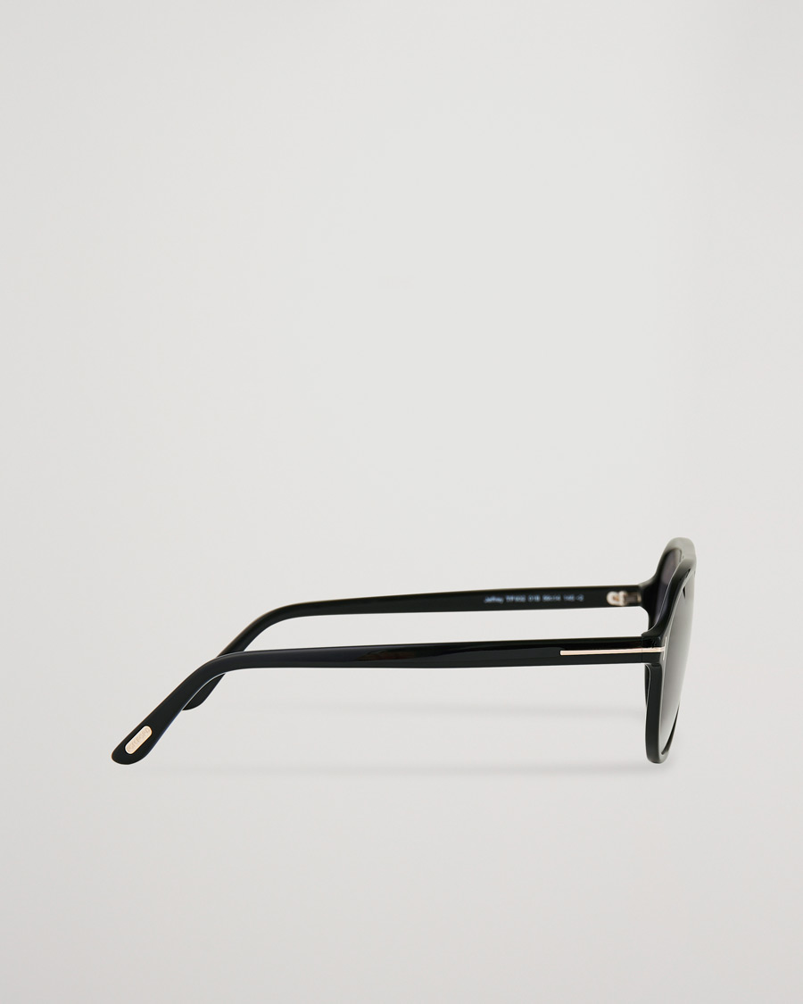 Heren | Zonnebrillen | Tom Ford | Jeffrey Sunglasses Shiny Black/Gradient Smoke
